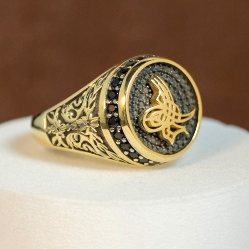 TUĞRALI ERKEK YÜZÜK 14 AYAR A030719 TUĞRALI ERKEK YÜZÜK 14 AYAR A030719