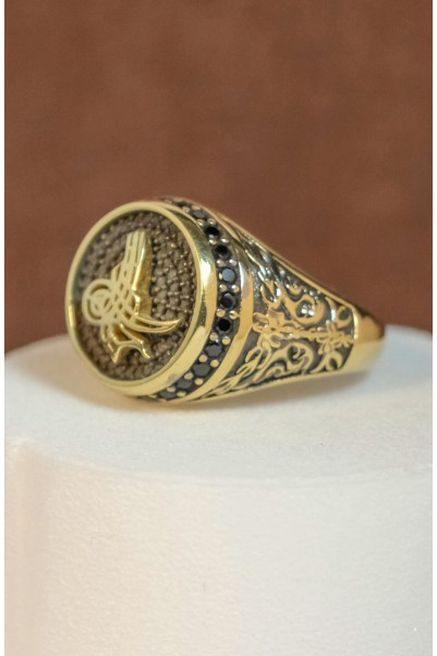 TUĞRALI ERKEK YÜZÜK 14 AYAR A030719 TUĞRALI ERKEK YÜZÜK 14 AYAR A030719