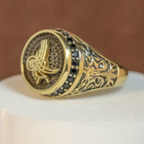 TUĞRALI ERKEK YÜZÜK 14 AYAR A030719 TUĞRALI ERKEK YÜZÜK 14 AYAR A030719