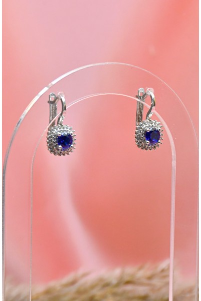 MAVİ TAŞLI KÜPE 14 AYAR A030749 MAVİ TAŞLI KÜPE 14 AYAR A030749