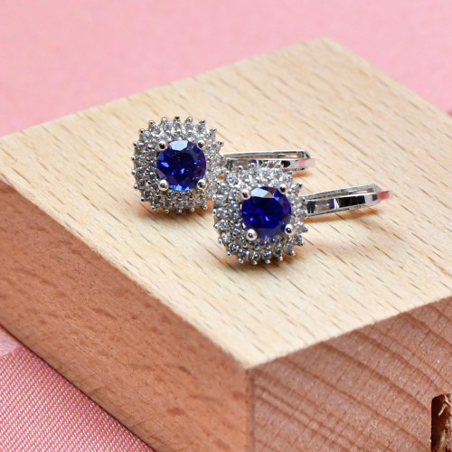 MAVİ TAŞLI KÜPE 14 AYAR A030749 MAVİ TAŞLI KÜPE 14 AYAR A030749