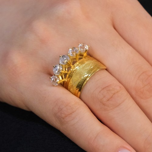 BEŞTAŞ ALYANS ÇİFT YÜZÜK 22 AYAR A031676 BEŞTAŞ ALYANS ÇİFT YÜZÜK 22 AYAR A031676