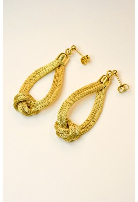 HASIR ÖRGÜ KÜPE 14 AYAR A032198 HASIR ÖRGÜ KÜPE 14 AYAR A032198