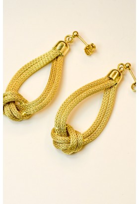 HASIR ÖRGÜ KÜPE 14 AYAR A032198 HASIR ÖRGÜ KÜPE 14 AYAR A032198