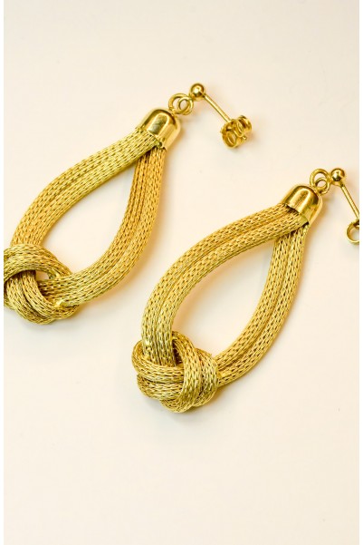 HASIR ÖRGÜ KÜPE 14 AYAR A032198 HASIR ÖRGÜ KÜPE 14 AYAR A032198