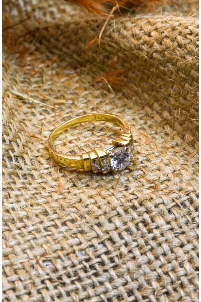 TASARIM TEKTAŞ YÜZÜK 14 AYAR A032463