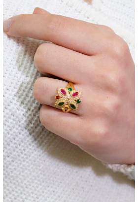 RENKLİ TAŞLI YÜZÜK 22 AYAR A035759