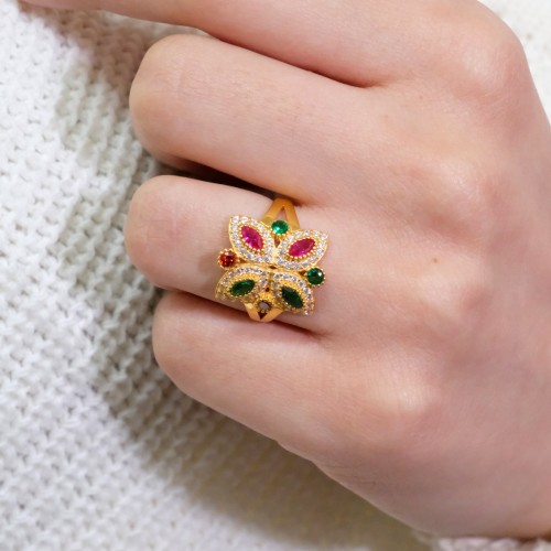 RENKLİ TAŞLI YÜZÜK 22 AYAR A035759 RENKLİ TAŞLI YÜZÜK 22 AYAR A035759