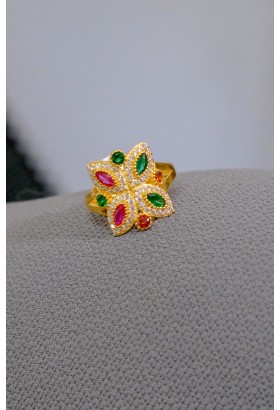 RENKLİ TAŞLI YÜZÜK 22 AYAR A035759