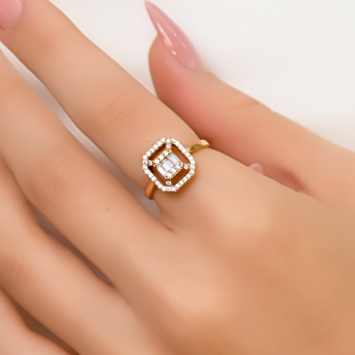 BAGET YÜZÜK 14 AYAR A035955