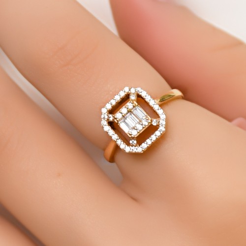 BAGET YÜZÜK 14 AYAR A035955