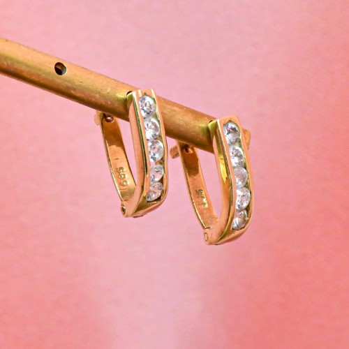 TAŞLI KÜPE 14 AYAR A037277 TAŞLI KÜPE 14 AYAR A037277