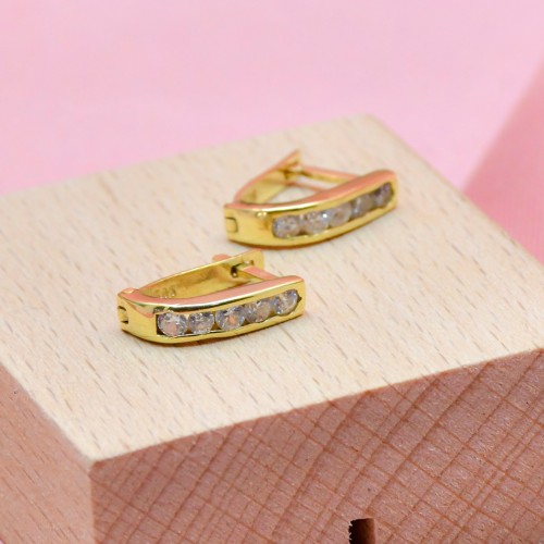 TAŞLI KÜPE 14 AYAR A037277 TAŞLI KÜPE 14 AYAR A037277