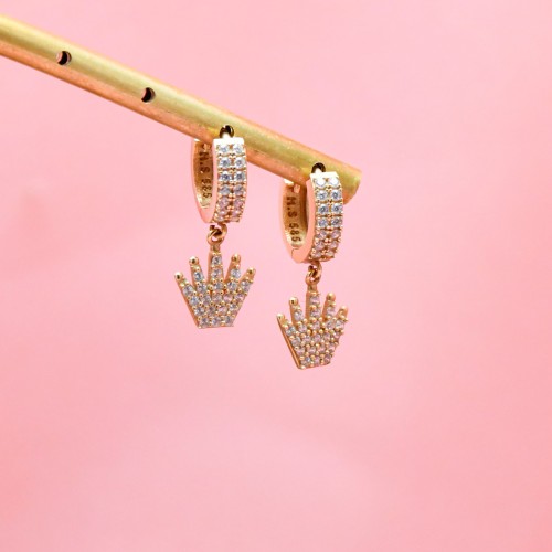 TAÇ SALLANTILI KÜPE 14 AYAR A037385 TAÇ SALLANTILI KÜPE 14 AYAR A037385