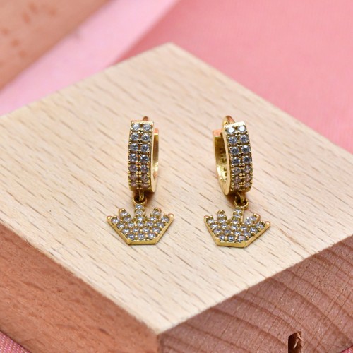 TAÇ SALLANTILI KÜPE 14 AYAR A037385 TAÇ SALLANTILI KÜPE 14 AYAR A037385