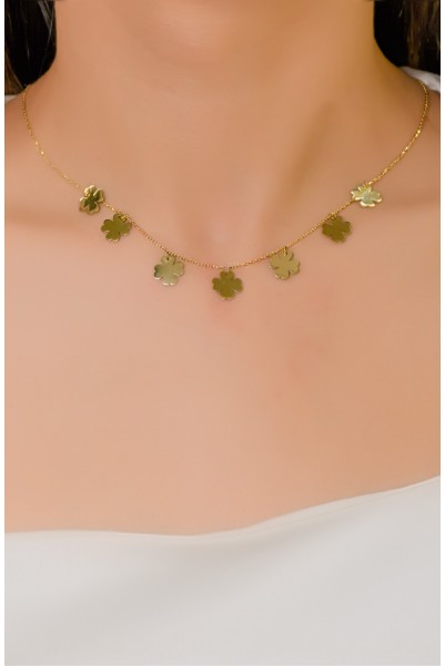 YEDİLİ YONCA KOLYE 14 AYAR A037580 YEDİLİ YONCA KOLYE 14 AYAR A037580