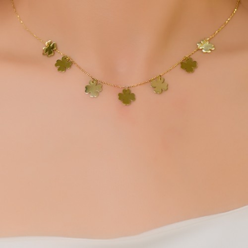 YEDİLİ YONCA KOLYE 14 AYAR A037580 YEDİLİ YONCA KOLYE 14 AYAR A037580