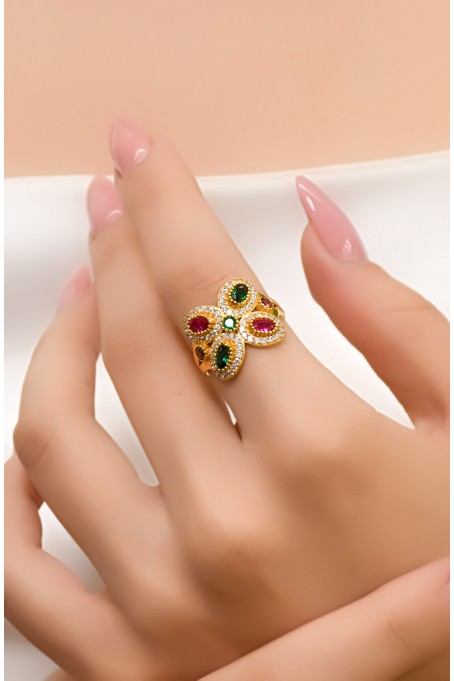 RENKLİ TAŞLI YÜZÜK 22 AYAR A037631 RENKLİ TAŞLI YÜZÜK 22 AYAR A037631