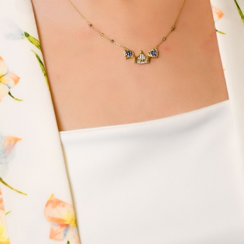 TAŞLI ÇITIR KOLYE 14 AYAR A038622 TAŞLI ÇITIR KOLYE 14 AYAR A038622