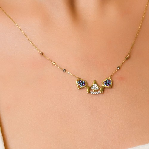 TAŞLI ÇITIR KOLYE 14 AYAR A038622 TAŞLI ÇITIR KOLYE 14 AYAR A038622