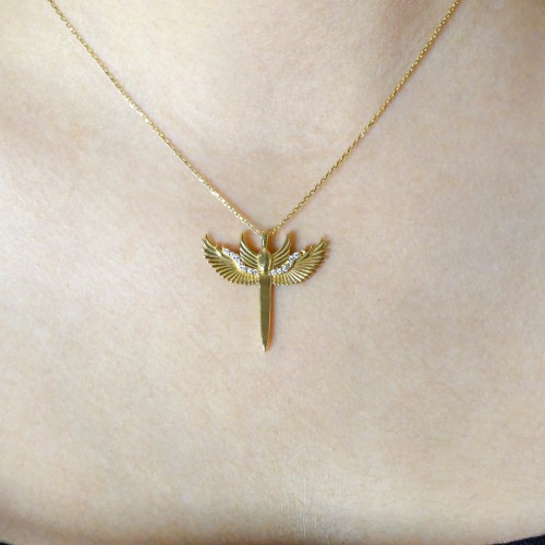 MİKAİL MELEĞİ KOLYE 14 AYAR A038698 MİKAİL MELEĞİ KOLYE 14 AYAR A038698