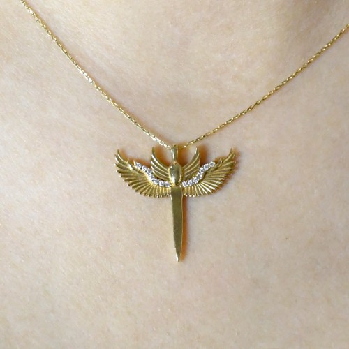 MİKAİL MELEĞİ KOLYE 14 AYAR A038698 MİKAİL MELEĞİ KOLYE 14 AYAR A038698