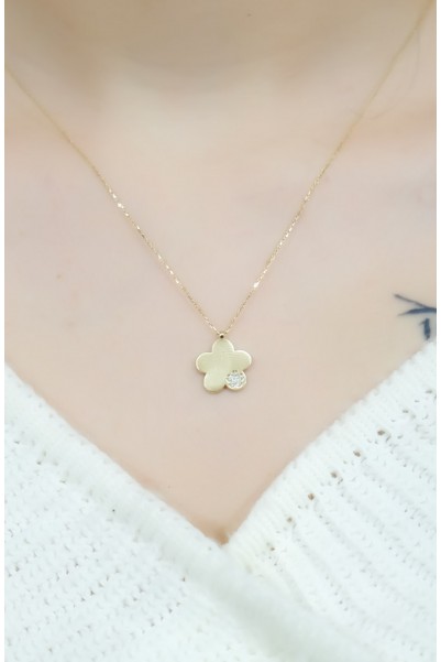 ÇİÇEK KOLYE 14 AYAR A038945 ÇİÇEK KOLYE 14 AYAR A038945