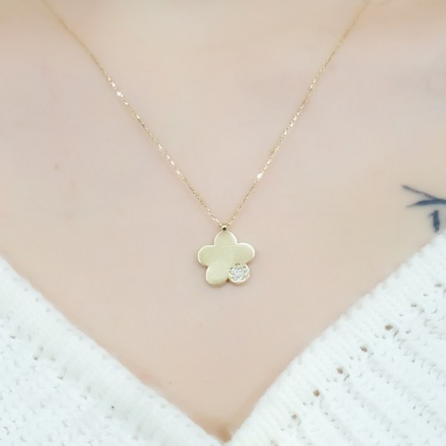 ÇİÇEK KOLYE 14 AYAR A038945 ÇİÇEK KOLYE 14 AYAR A038945