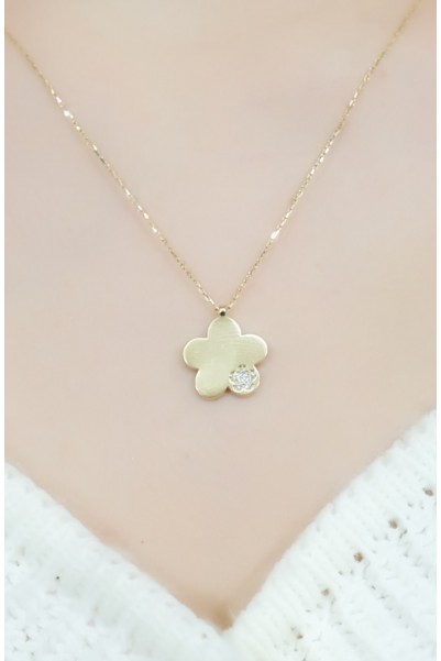 ÇİÇEK KOLYE 14 AYAR A038945 ÇİÇEK KOLYE 14 AYAR A038945