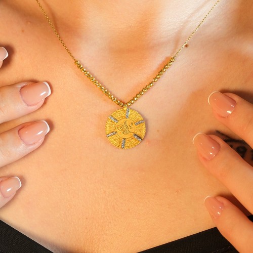 TUĞRALI DORİKA KOLYE 22 AYAR A040114 TUĞRALI DORİKA KOLYE 22 AYAR A040114