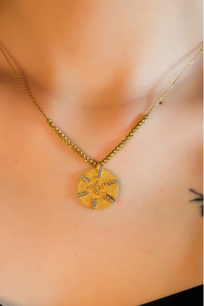 TUĞRALI DORİKA KOLYE 22 AYAR A040114 TUĞRALI DORİKA KOLYE 22 AYAR A040114