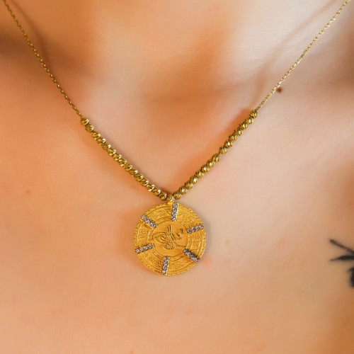 TUĞRALI DORİKA KOLYE 22 AYAR A040114 TUĞRALI DORİKA KOLYE 22 AYAR A040114