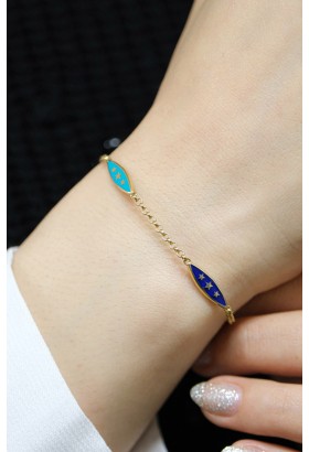 YILDIZLI ÇITIR BİLEKLİK 14 AYAR A041158