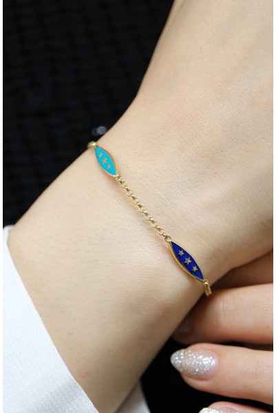 YILDIZLI ÇITIR BİLEKLİK 14 AYAR A041158