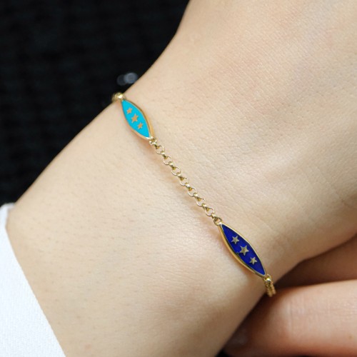 YILDIZLI ÇITIR BİLEKLİK 14 AYAR A041158 YILDIZLI ÇITIR BİLEKLİK 14 AYAR A041158