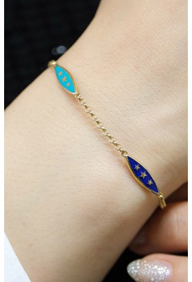 YILDIZLI ÇITIR BİLEKLİK 14 AYAR A041158