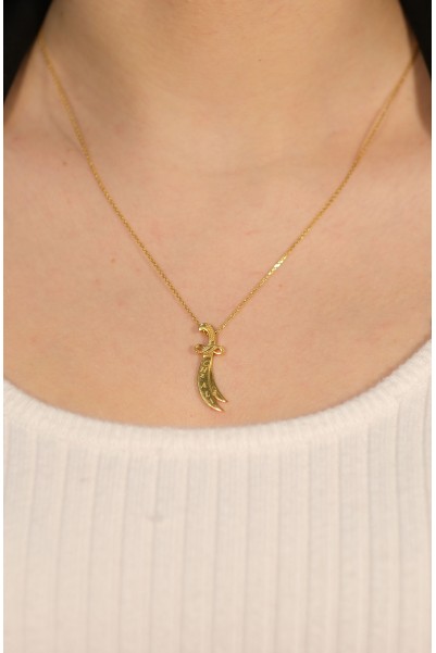 HZ ALİ YAZILI ZÜLFİKAR KILIÇ KOLYE 22 AYAR A042301 HZ ALİ YAZILI ZÜLFİKAR KILIÇ KOLYE 22 AYAR A042301