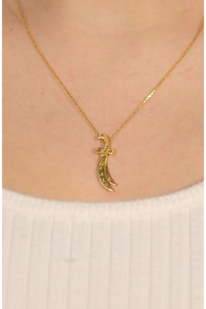 HZ ALİ YAZILI ZÜLFİKAR KILIÇ KOLYE 22 AYAR A042301 HZ ALİ YAZILI ZÜLFİKAR KILIÇ KOLYE 22 AYAR A042301