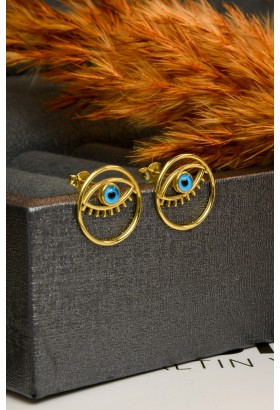 NAZAR BONCUK GÖZ KÜPE 14 AYAR A043391 NAZAR BONCUK GÖZ KÜPE 14 AYAR A043391