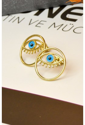 NAZAR BONCUK GÖZ KÜPE 14 AYAR A043391 NAZAR BONCUK GÖZ KÜPE 14 AYAR A043391