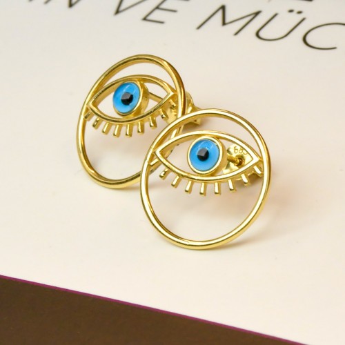 NAZAR BONCUK GÖZ KÜPE 14 AYAR A043391 NAZAR BONCUK GÖZ KÜPE 14 AYAR A043391