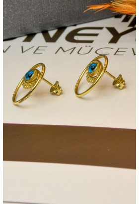 NAZAR BONCUK GÖZ KÜPE 14 AYAR A043391 NAZAR BONCUK GÖZ KÜPE 14 AYAR A043391