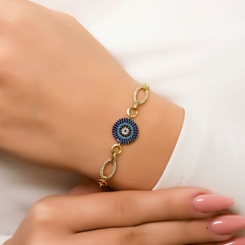 NAZAR BONCUK BİLEKLİK 14 AYAR A043495 NAZAR BONCUK BİLEKLİK 14 AYAR A043495