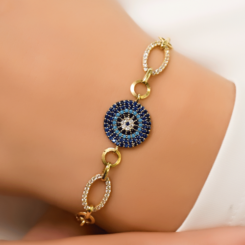 NAZAR BONCUK BİLEKLİK 14 AYAR A043495 NAZAR BONCUK BİLEKLİK 14 AYAR A043495