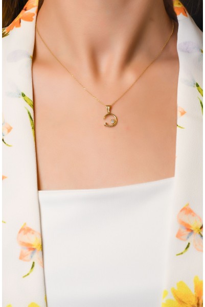 TAŞ UÇLU ÇITIR KOLYE 14 AYAR A043518 TAŞ UÇLU ÇITIR KOLYE 14 AYAR A043518