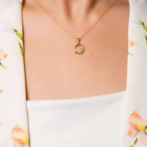 TAŞ UÇLU ÇITIR KOLYE 14 AYAR A043518 TAŞ UÇLU ÇITIR KOLYE 14 AYAR A043518