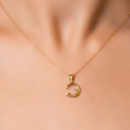 TAŞ UÇLU ÇITIR KOLYE 14 AYAR A043518 TAŞ UÇLU ÇITIR KOLYE 14 AYAR A043518