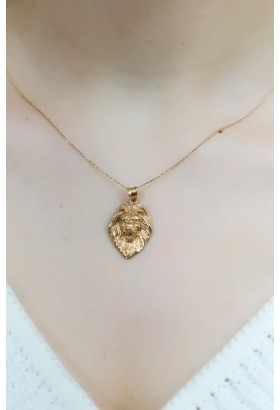 ASLAN BAŞ KOLYE 14 AYAR A043521 ASLAN BAŞ KOLYE 14 AYAR A043521