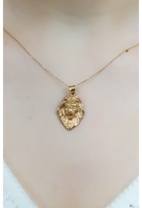 ASLAN BAŞ KOLYE 14 AYAR A043521 ASLAN BAŞ KOLYE 14 AYAR A043521