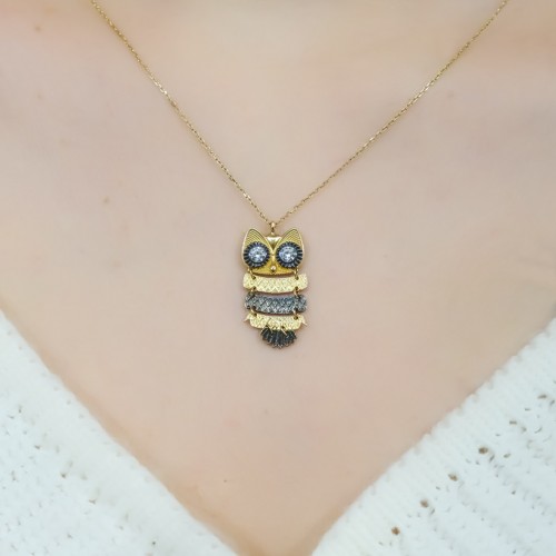 BAYKUŞ MOTİFLİ KOLYE 14 AYAR A043578 BAYKUŞ MOTİFLİ KOLYE 14 AYAR A043578